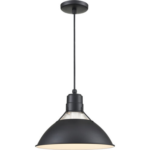R Series 1 Light 13 inch Satin Black Indoor Pendant Ceiling Light